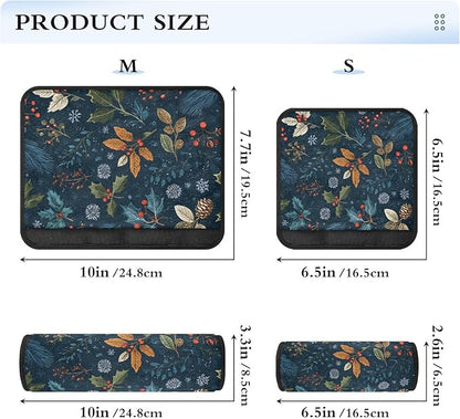 2 Pack Seatbelt Covers Seat Belt Cover Pad for Adults Boys Girls Car Seat Strap Covers Pads Cushion Universal Shoulder Strap Pad Protector for Backpack Camera Bag 6.5 Inch Vintage Blue Holly Leaves