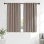 PONY DANCE Blackout Curtains Thermal Insulated Window Treatment Panels Room Darkening Blackout Drapes for Living Room Back Tab/Rod Pocket Bedroom Draperies, 52 x 54 Inch, Light Taupe, 2 Panels