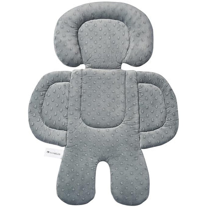 Innokids Infant Car Seat Insert for Newborn, 2 in 1 Reversible Soft Padded Baby Head and Body Support for Stroller, Carseat, Swing (Beige/Gray)