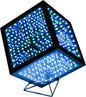 Infinity Mirror Hyper Cube Table Lamp, Desk Art Night Light, Color-Changing Music-Sync APP-Controlled Ambient Light for Gaming, Party, Home, Gift (4Inchs Without APP)