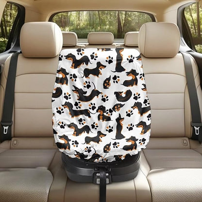 Car Seat Cover Baby Car Seat Sun Shade Cover with Dachshund Print, Toddler Car Seat Cover Replacement Heat Protector Fashion Toddler Car Seat Accessories