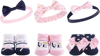 Hudson Baby Girl's Headband and Socks Giftset