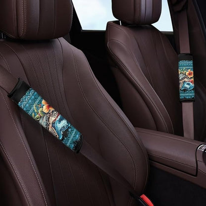 Sea Turtles Seat Belt Cover Pad for Kids Carseat Straps Covers Soft Car Seat Shoulder Strap Pads Seatbelt Straps Cover 2 Packs Car Seat Belt Cover Pad Auto Seat Belt Cushion Pads