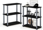Furinno Turn-S-Tube 3-Tier Compact Multipurpose Shelf 2-Pack, Black/Grey