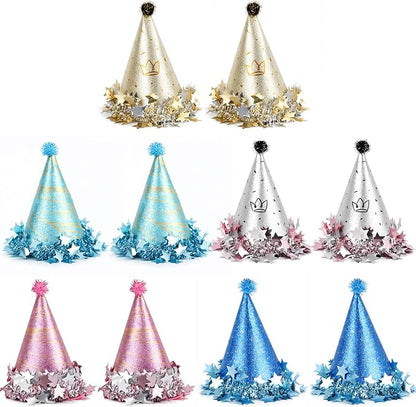 Boy Girl Birthday Crown, Prince Princess Birthday Hat Headband Tiara Crown Cake Photo Prop Party Decorations