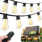 addlon 78(72+6) FT Solar String Lights Waterproof,Patio Lights Solar Powered with Remote & USB Port 3 Lighting Modes 24+2 LED Shatterproof Bulbs Outdoor Lights for Camping Backyard Garden