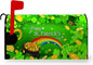 Happy St Patrick's Day Mailbox Cover Magnetic Large Size 25.5" X 21" Shamrock Clovers Rainbow Green Hat Oversized Mailbox Covers Gold Coins Patrick Mail Post Letter Box Wrap Outdoor Decor