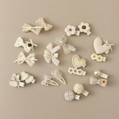 20 PCS Toddler Hair Clips 2.4 Inch Baby Girl Hair Bows Fully Covered Barrettes Infant Hair Accessories for Babies and Kids