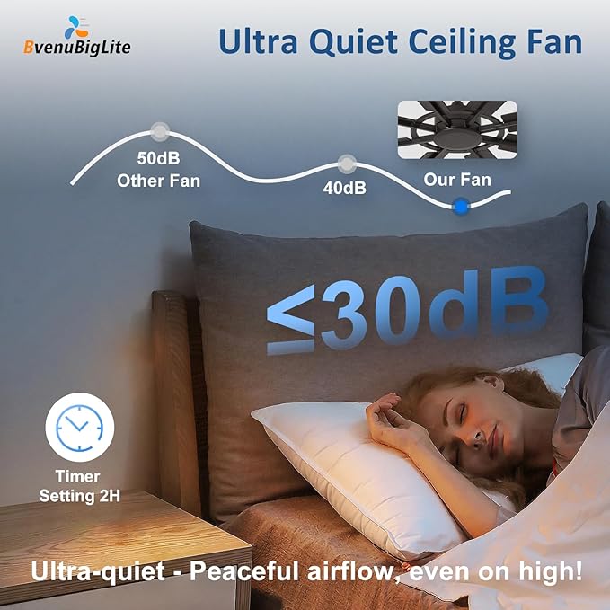 Large Ceiling Fan No Light: Modern 66 Inch 8 Blade Outdoor Ceiling Fans with Remote APP Control - Black Big Fan without Light Indoor Reversible 6 Speed Quiet DC Motor