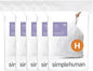 simplehuman Code H 100 Count, Dispenser Pack Custom Fit Liners, Drawstring