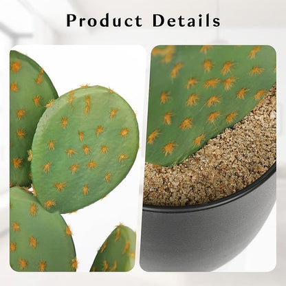 DILATATA Tall Fake Cactus Plant 27.5 inch Large Artificial Cactus Tree 'Prickly Pear Cactus' Faux Cactus Desert Plants Big Fake Cacti for Home Garden Office Decor