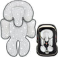 Infant Car Seat Insert, 2 in 1 Reversible Baby Car Seat Head & Body Support Cushion Pillow for Newborn,Soft Newborn Carseat Head Support Pad for Carseats, Strollers, Swings, Bouncers