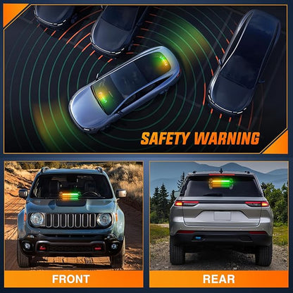Nilight 12LED Traffic Advisor Strobe Light Bar Amber Green Emergency Warning Hazard Safety Dash Front/Rear Windshield Flashing Lights for Cars Trucks Police Firefighter Plow Construction Vehicles