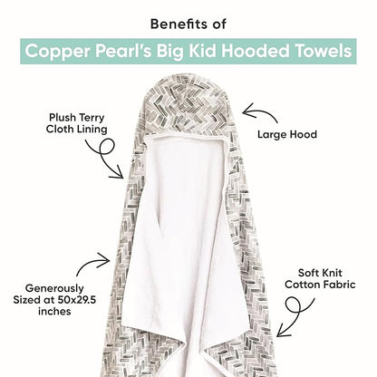 Copper Pearl Hooded Bath Towels Premium Knit/Terry Cloth Toddler Towels with Hood, Pockets, and Cool Designs - Great to Gift and Make Bath Time Fun - Big Kids Hooded Towel, Diesel