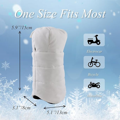Zsedrut Stroller Gloves Universal Winter Anti-Freeze Stroller Mittens Water Repellent Hand Warmer Muff Fleece Lined,Winter Stroller Accessories (White)