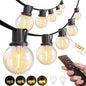 addlon 100FT Outdoor String Lights G40 with Remote Control, Dimmable Patio Globe LED Lights Waterproof Shatterproof, Hanging Outside Lighting for Backyard, Garden, Deck, Balcony, Porch, Café, Bristo