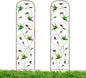 LEWIS&WAYNE 2 Pack Metal Garden Trellis with Colorful Hummingbird 60 Inch High Outdoor Decoration Arched Fence Trellis for Climbing Plants for Patio, Lawn, Yard, Backyard, Wall Brackets
