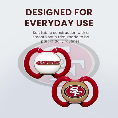 Baby Fanatic Pacifier 2-Pack - NFL San Francisco 49ers - Officially Licensed League Gear