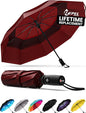 REPEL Windproof Travel Umbrella - Compact & Withstands Winds up to 85MPH , Strongest Premium Auto Folding Umbrella for Rain and Sun - Durable, Light & Portable for Women & Men , Fits Backpack & Cars