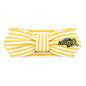 Creative Knitwear North Dakota State Bison Infant Girls Gold/White Striped Hair Knot Headband Embroidered Logo - Size Newborn - 4T