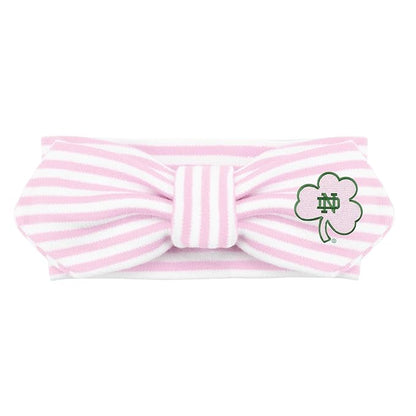 Creative Knitwear University of Notre Dame Shamrock Striped Hair Knot