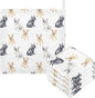 Baby Washcloths Cotton Pets French Bulldog Baby Muslin Washcloths Soft Baby Face Towel for Newborn Infants Baby Wipes, 11.8 X 11.8 Inch, 5 Pack