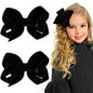 Oaoleer 2PCS 6inch Velvet Hair Bows Clips, Black Velvet Bows Hair Alligator Clips Hair Barrettes for Baby Girls Infants Toddlers Kids Teens Children