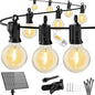 Brightown 158FT 77LED Solar String Lights Outdoor with USB Port, Shatterproof Bulbs, 3 Lighting Modes, Patio Lights Solar Powered for Camping Backyard Garden Decor - Last for 20+Hrs