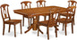 East West Furniture NANA7-SBR-W 7 Piece Kitchen Table Set Consist of a Rectangle Dining Table with Butterfly Leaf and 6 Dining Chairs, 40x78 Inch, Saddle Brown