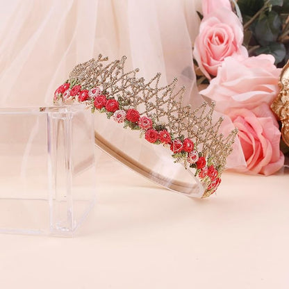 cherrboll Baby Flower Bows Headbands 6pcs Floral Hair Wraps Nylon Hairbands Crown Newborn Infant Toddler Hair Accessories