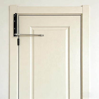 Automatic Door Closers for Home,Safety Spring Door Closer,Thick Stainless Steel Material,Adjustable Catch Speed,with Screw,Wrench,Easy to Install