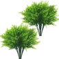 CATTREE Artificial Shrubs Bushes, Plastic Plants Fern Leaves Fake Persian Grass Wedding Indoor Outdoor Home Garden Verandah Kitchen Office Table Centerpieces Arrangements Christmas Decoration 8 pcs