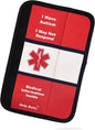 Autism/May Not Respond Awareness Medical Alert Seatbelt Cover for Kids and Adults with Emergency Information Form and Pocket by Help Belts (Red, 9 Inch Full)