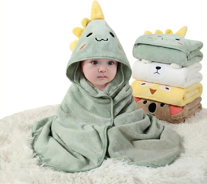Hooded Baby Towel - 4 Pack Premium Soft Bath Towel for Baby, Newborn,Infant - Ultra Absorbent,Natural Baby Stuff Towel, Soft Coral Velvet Coral Fleece Bath Towel for Boys and Girls