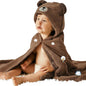 Toddler Baby Bath Towel with Hood 27.5"X55" Ultra Absorbent Soft Cozy Comfort Bathrobe Blanket, 0-6 Years Infant Shower Towel for Girls & Boys(Brown Bear)