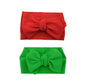 Baby Girl's 8'' Christmas Bow Headband Soft Big Bow knot Nylon Headband Toddler Hairband for Photography Travel Party Festivals 2Pcs (2- Red Green)