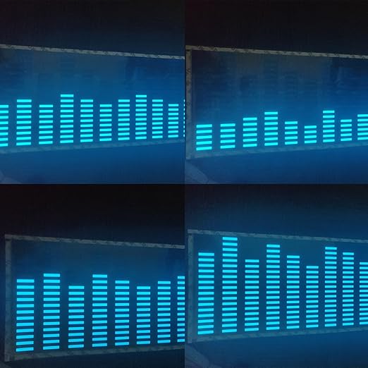 keeda Sound Music Activate Sensor Car Auto Sticker LED Light Equalizer Glow LED Light Audio Voice Rhythm Lamp (Blue, 80x19 cm)