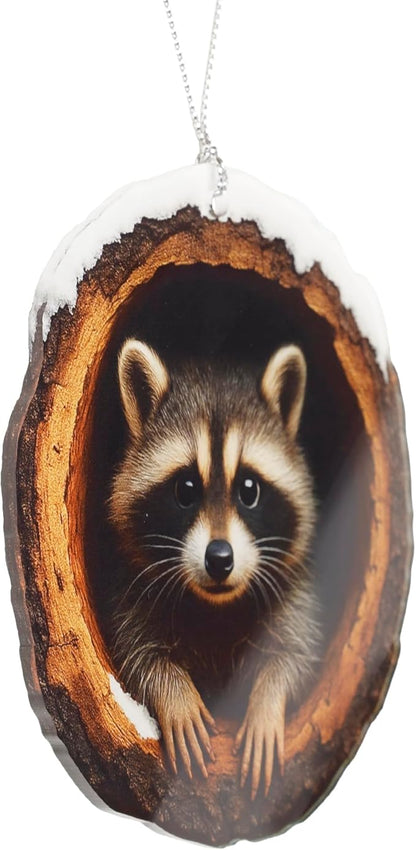 Funny Christmas Ornaments - Raccon Gifts - Raccoon Christmas Ornaments - Animal Lovers Ornaments - Racoon Ornament - Christmas Ornament 2025 - White Elephant Gifts - Xmas Tree Funny Decoration