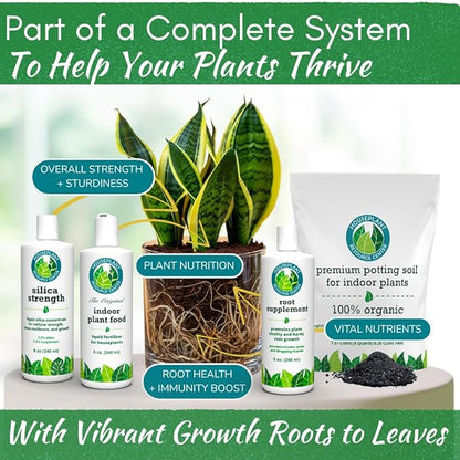 Organic Indoor Plant Soil – Enhanced Drainage & Optimal Nutrient Content for Healthy Roots & Fast Growth | Made in USA | Large 7.5L Bag