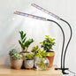 Grow Light for Indoor Plants, 120 LEDs Full Spectrum 5700K Plant Lamp with Red Blue White Light, 5-Level Dimmable, 4/8/12H Timer, Adjustable Clamp Stand(Dual Head)