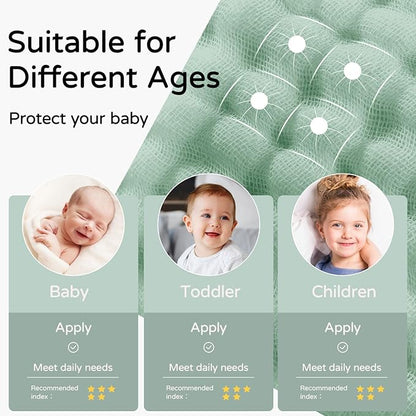 Yoofoss Hooded Baby Towels for Newborn 2 Pack 100% Muslin Organic Cotton Baby Bath Towel with Hood for Babies, Infant, Toddler and Kids, 32x32Inch, Soft and Absorbent Newborn Essential, Gradient Green