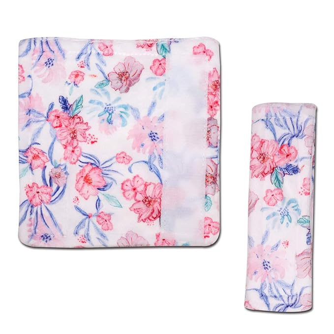 Baby Car Seat Cover & Stroller Seat Strap Covers Boys and Girls, No Touching Sign Canopy and Car Seat Straps Shoulder Pads, Multiuse Nursing Covers for Breastfeeding, Seat Belt Protectors for Kids