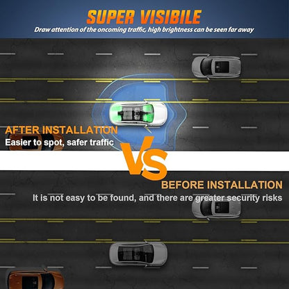 Nilight 40LED Green Emergency Strobe Traffic Advisor Light Bar with Suction Cups Dash Safety Warning Hazard Flashing Lights Interior Front/Rear Windshield for Trucks Construction Vehicles