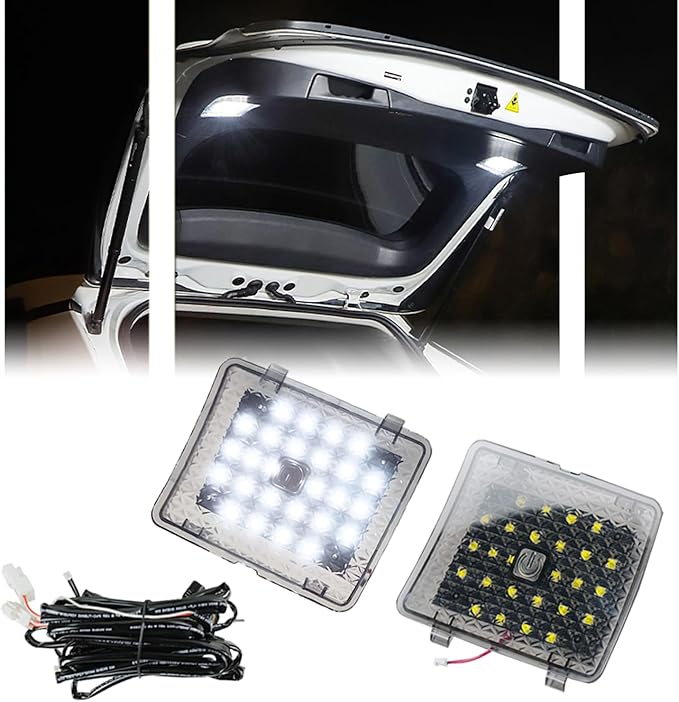 2 Pcs LED Trunk Overhead Lights for Toyo-ta RAV4 2019 2020 2021, Rav4 accessories Rear Hatch Door Lid Trunk Cargo Lamp Trunk Ceiling Lighting, (Not Fit for 2022+ RAV4)