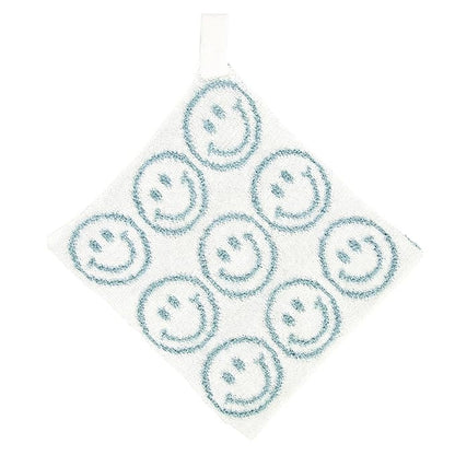 Stephan Baby Plush Blankets - Soft Absorbent Blankie with Paci-Clip for Pacifiers and Teething Toys, 9" Square, Smiley Faces