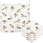 vvfelixl Baby Cotton Washcloths Pug Dog Infants Bath Towel for Unisex Face Towels for Newborn, Natural Baby Wipes Delicate Skin, 11.8 X 11.8 inch, one sizex5