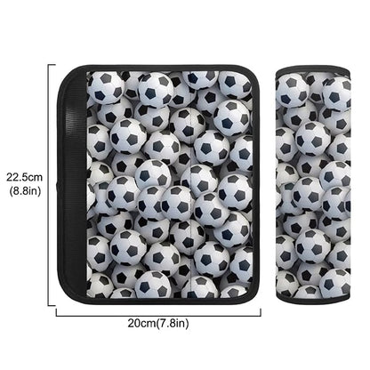 AFPANQZ Football Pattern Car Seat Belt Pads Covers Set for Kids Boys Soft Safety Seatbelt Pad Cushion Shoulder Stripe Padfor Children Car Seats Accessories Decor 2 Pieces Set