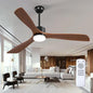 addlon 60 inch Ceiling Fans with Lights and Remote Control, Reversible, 3 Wood Blades, 6 Speeds, 3CCT Dimmable, Noiseless, Indoor/Outdoor Black Walnut Ceiling Fan for Bedroom Living Room Gazebo Patio
