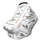 Personalized Car Seat Covers with Name, Mallard Duck Baby Canopy Carrier Cover, Breathable Breastfeeding Nursing Cover, Stretchy Multi-Use Infant Carseat Stroller Cover