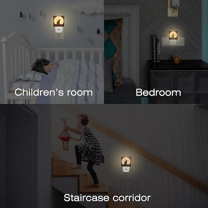 Halloween Spooky Black Cat Night Light Plug into Wall, Cat sit on Moon Dusk to Dawn Night Light,0.5w Energy Saving Sleep Friendly Nightlights for Kids Boys Girls Home Decor